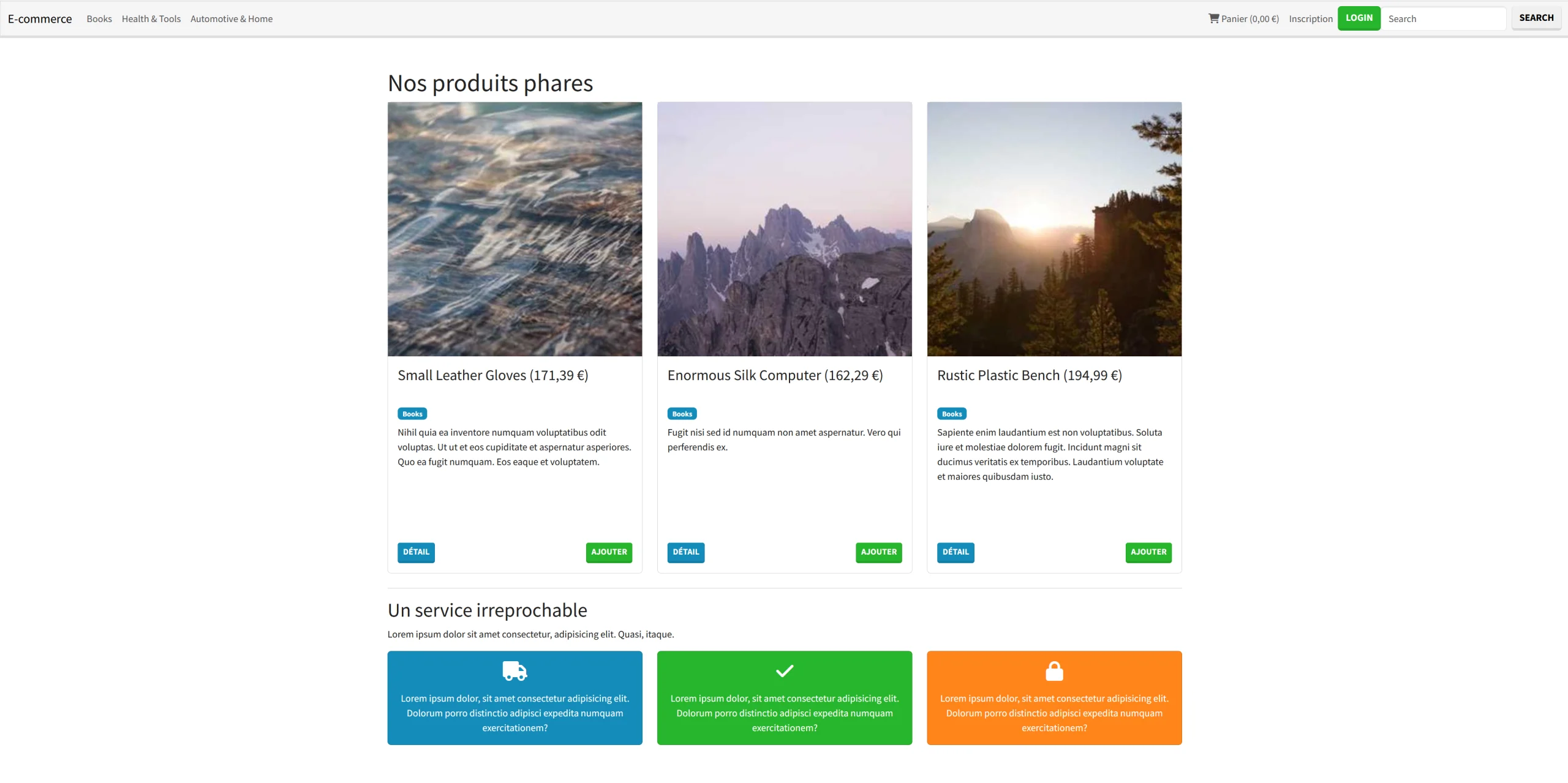 image de projet site e-commerce