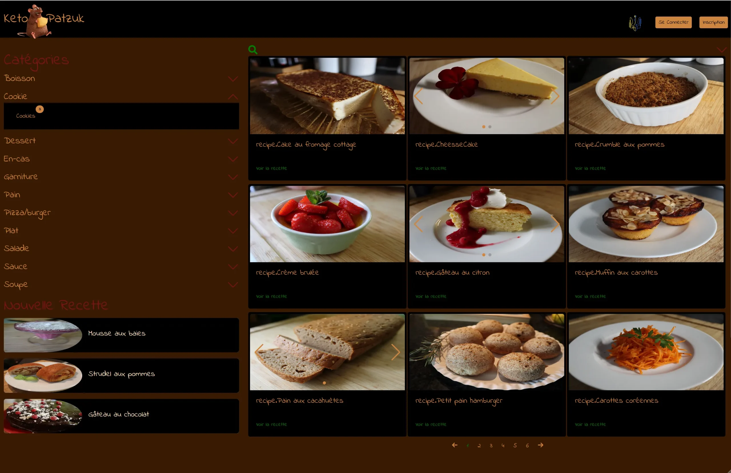 image de projet site de recette
